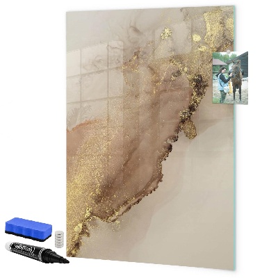 Pizarra borrable de cristal con imanes Tablero elegante para fotos y notas.