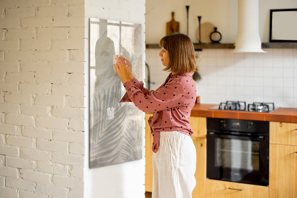 Pizarra magnética de pared con rotulador Tablero fotográfico con accesorios