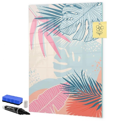 Pizarra magnética de pared con rotulador Un tablero colorido para fotos y notas.