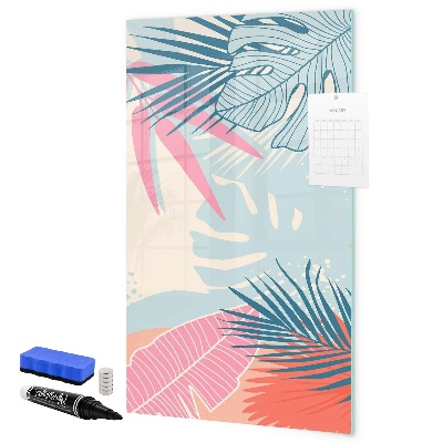 Pizarra magnética de pared con rotulador Un tablero colorido para fotos y notas.