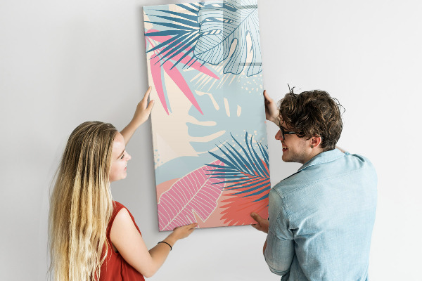 Pizarra magnética de pared con rotulador Un tablero colorido para fotos y notas.