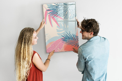 Pizarra magnética de pared con rotulador Un tablero colorido para fotos y notas.