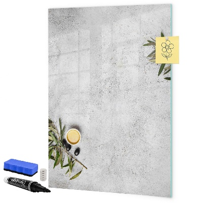 Pizarra borrable de cristal con imanes Tablero moderno para notas y fotos