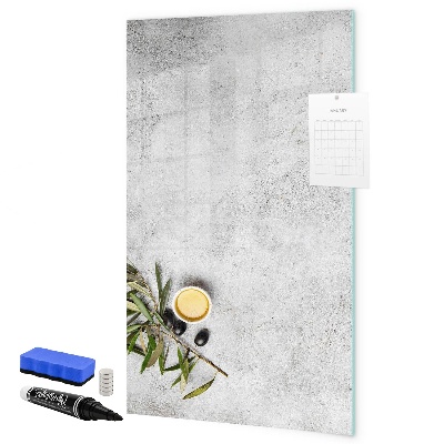 Pizarra borrable de cristal con imanes Tablero moderno para notas y fotos