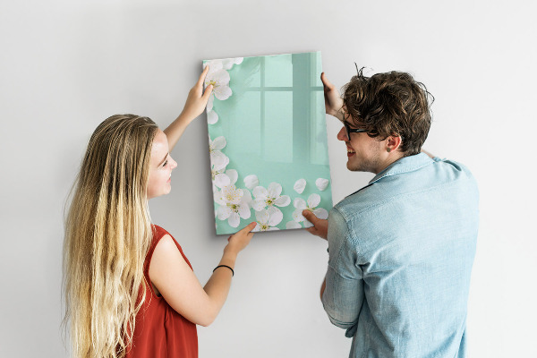 Pizarra magnética de pared con rotulador Tablero creativo con motivo floral