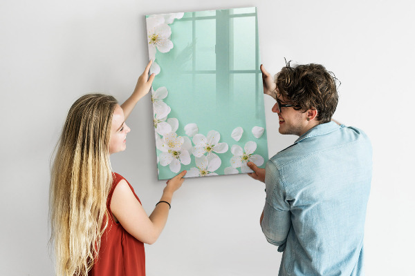 Pizarra magnética de pared con rotulador Tablero creativo con motivo floral