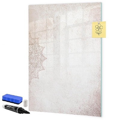 Pizarra borrable de cristal con imanes Un espacio creativo para fotos y notas.