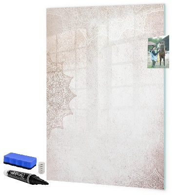 Pizarra borrable de cristal con imanes Un espacio creativo para fotos y notas.