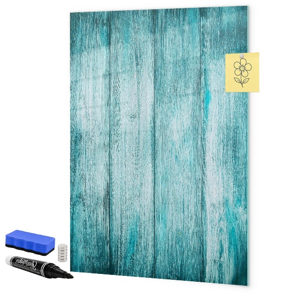 Pizarra magnética de pared con rotulador Un tablero colorido para notas y fotos.