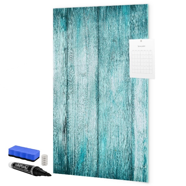 Pizarra magnética de pared con rotulador Un tablero colorido para notas y fotos.