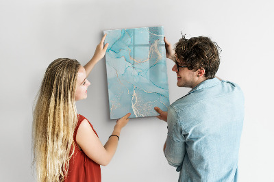 Pizarra magnética de pared con rotulador Un tablero colorido para fotos y notas.