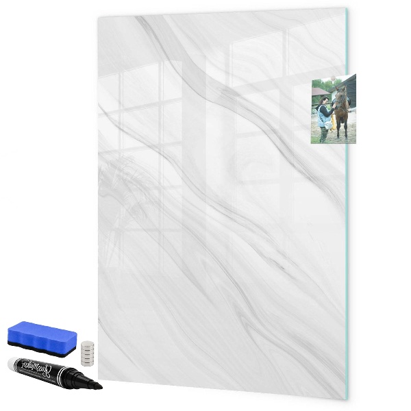 Pizarra borrable de cristal con imanes Tablero elegante para fotos y notas.