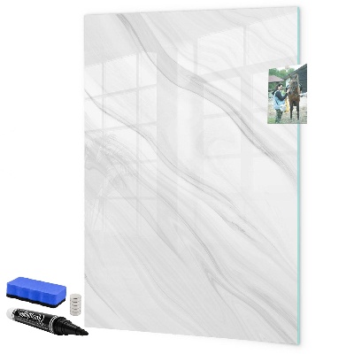 Pizarra borrable de cristal con imanes Tablero elegante para fotos y notas.