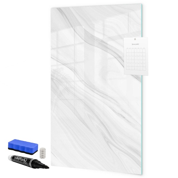 Pizarra borrable de cristal con imanes Tablero elegante para fotos y notas.