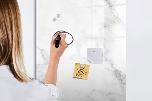 Pizarra magnética de pared con rotulador Tablero magnético para fotos y notas.
