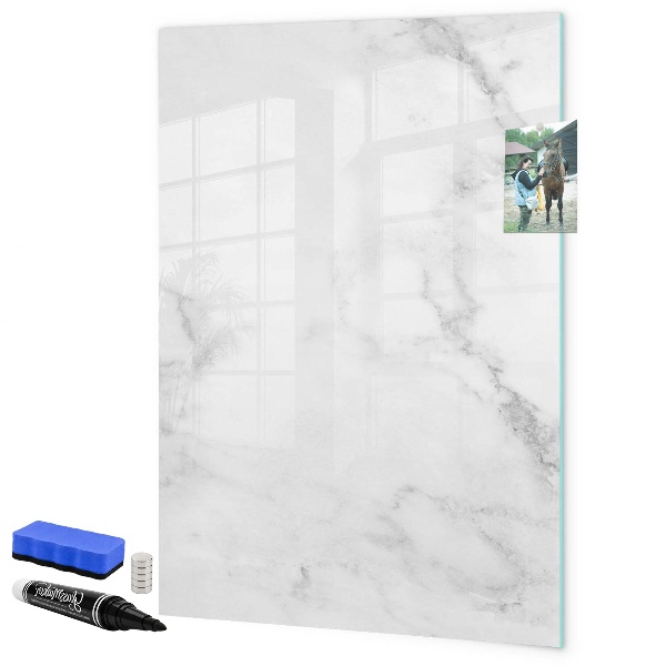 Pizarra magnética de pared con rotulador Tablero magnético para fotos y notas.