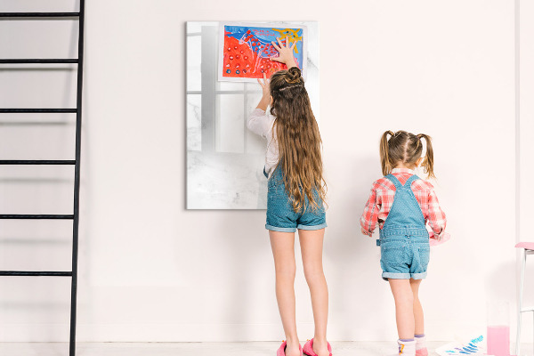 Pizarra magnética de pared con rotulador Tablero magnético para fotos y notas.