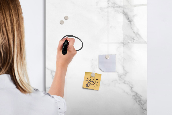Pizarra magnética de pared con rotulador Tablero magnético para fotos y notas.