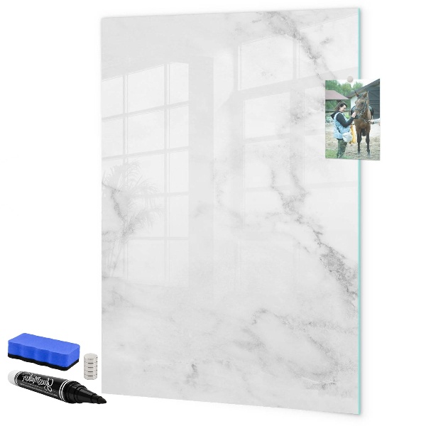 Pizarra magnética de pared con rotulador Tablero magnético para fotos y notas.