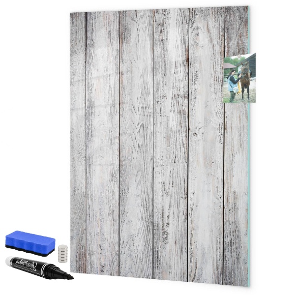 Pizarra magnética de pared con rotulador Un tablero para fijar fotos y notas.