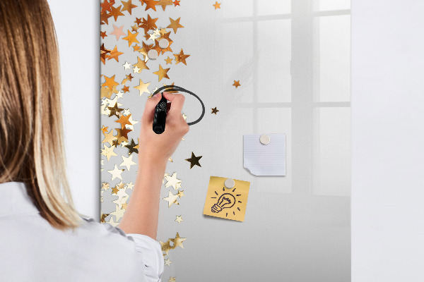 Pizarra borrable de cristal con imanes Tablero creativo para fotos y notas