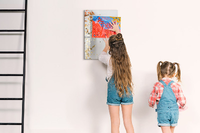 Pizarra borrable de cristal con imanes Tablero creativo para fotos y notas