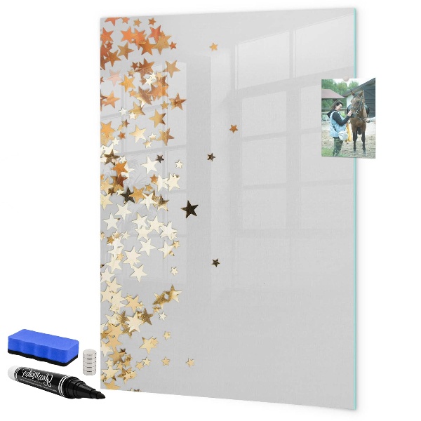 Pizarra borrable de cristal con imanes Tablero creativo para fotos y notas