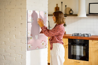 Pizarra magnética de pared con rotulador Tablero creativo para notas y fotos