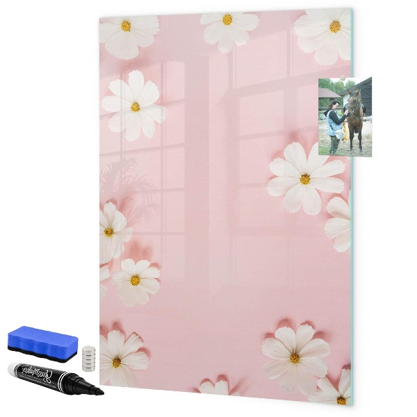 Pizarra magnética de pared con rotulador Tablero creativo para notas y fotos