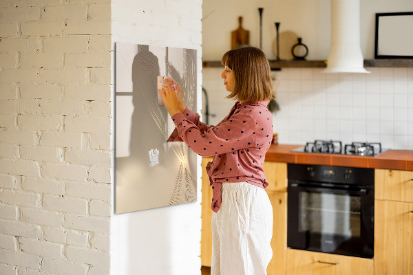 Pizarra magnética de pared con rotulador Tablero de exhibición de fotos moderno
