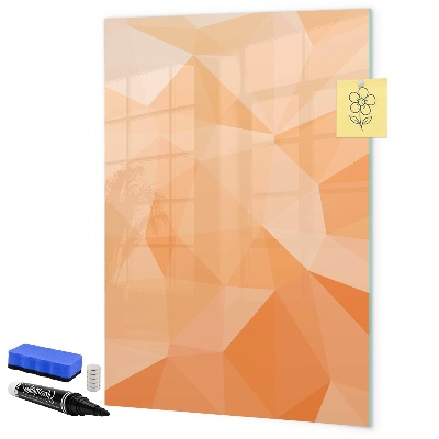 Pizarra borrable de cristal con imanes Un tablero colorido para fotos y notas.