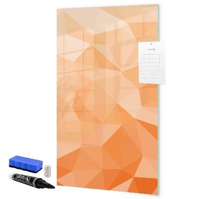Pizarra borrable de cristal con imanes Un tablero colorido para fotos y notas.