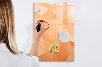 Pizarra borrable de cristal con imanes Un tablero colorido para fotos y notas.