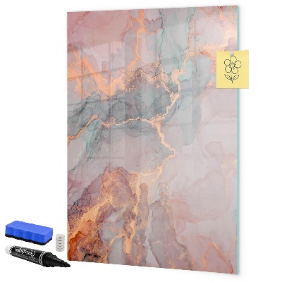 Pizarra borrable de cristal con imanes Un elegante tablero para notas y fotos.