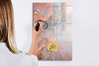 Pizarra borrable de cristal con imanes Un elegante tablero para notas y fotos.