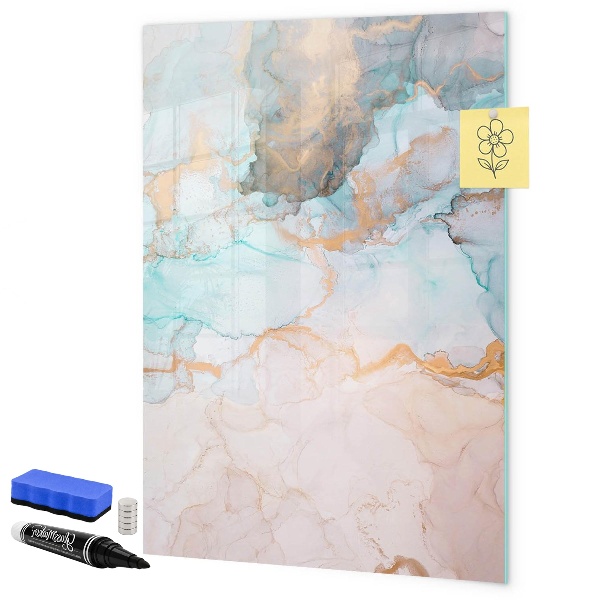 Pizarra magnética de pared con rotulador Un tablero colorido para presentar fotos