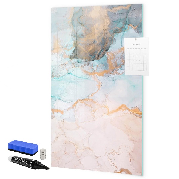Pizarra magnética de pared con rotulador Un tablero colorido para presentar fotos