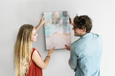 Pizarra magnética de pared con rotulador Un tablero colorido para presentar fotos
