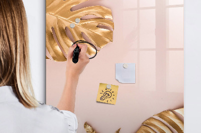 Pizarra magnética de pared con rotulador Un elegante tablero para notas y fotos.