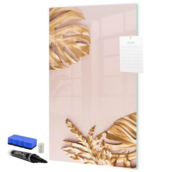 Pizarra magnética de pared con rotulador Un elegante tablero para notas y fotos.
