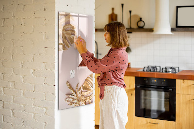 Pizarra magnética de pared con rotulador Un elegante tablero para notas y fotos.