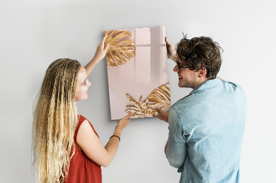 Pizarra magnética de pared con rotulador Un elegante tablero para notas y fotos.
