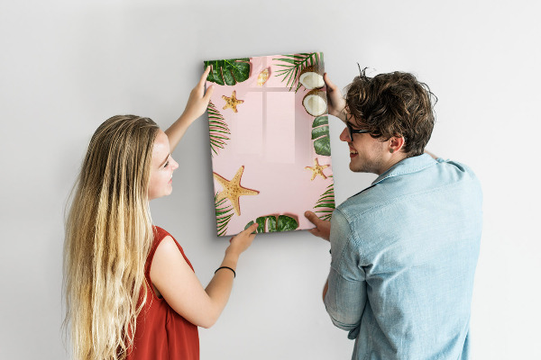 Pizarra magnética de pared con rotulador Recuerdos de verano con la naturaleza como telón de fondo.