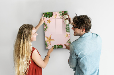 Pizarra magnética de pared con rotulador Recuerdos de verano con la naturaleza como telón de fondo.
