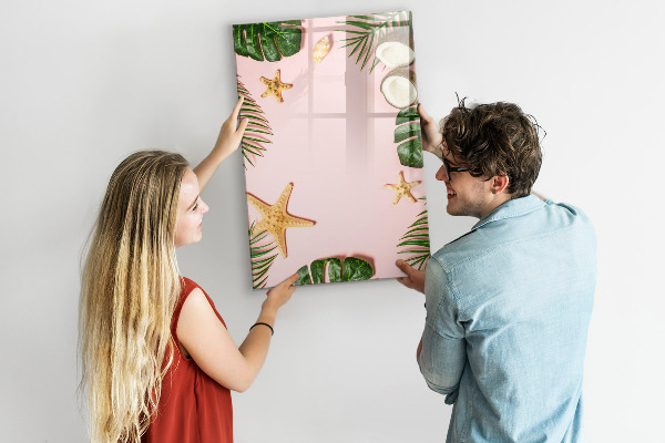 Pizarra magnética de pared con rotulador Recuerdos de verano con la naturaleza como telón de fondo.