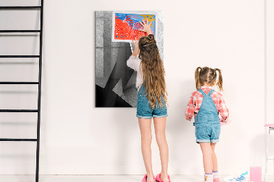 Pizarra borrable de cristal con imanes Tablero de exhibición de fotos moderno