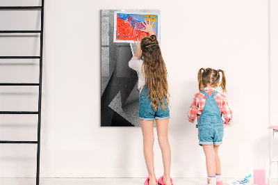 Pizarra borrable de cristal con imanes Tablero de exhibición de fotos moderno
