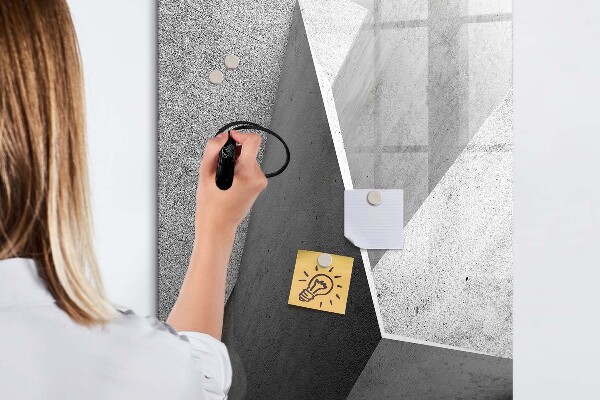 Pizarra borrable de cristal con imanes Tablero de exhibición de fotos moderno