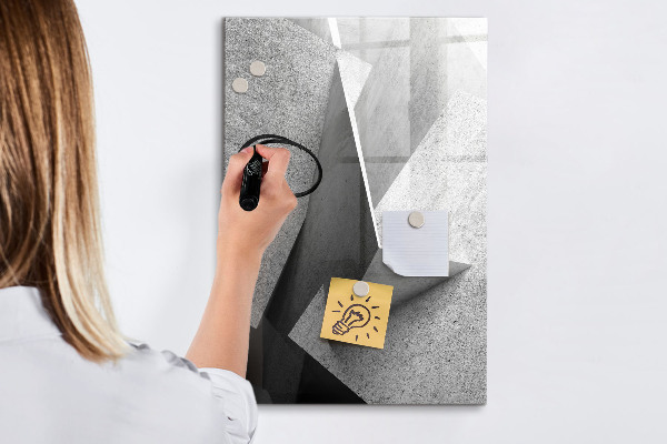 Pizarra borrable de cristal con imanes Tablero de exhibición de fotos moderno