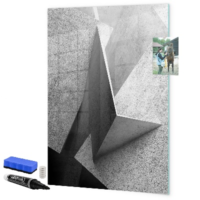 Pizarra borrable de cristal con imanes Tablero de exhibición de fotos moderno